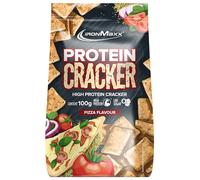 IronMaxx Protein Cracker - Pizza 100g | Snack croustillant et pauvre en sucre avec 21% de protéines | Cuit au four et non frit