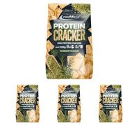 IronMaxx Protein Cracker - Rosemary 100g | Snack croustillant et pauvre en sucre avec 21% de protéines | Cuit au four et non frit (Lot de 4)