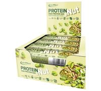 IronMaxx Protein & Nut - Pistachio White Choc 12 x 45g| Barre hyperprotéinée avec vraies pistaches | Sans gluten, sans sucres ajoutés, sans huile de palme