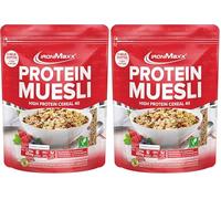 IronMaxx Proteine Muesli Cookies et Chocolat 550g | Muesli Vegan aux protéines de soja | Céréales protéinées -30% sucres | Riche en Fibres & Protéines Végétales | Idéal pour un petit-déjeuner Sain