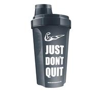 IronMaxx Shaker Proteine - 700ml Anthracite Mat “Just Don’t Quit” | Gourde Musculation avec Bouchon Vissé, Passoire & Échelle de Mesure | Gourde Sport Anti-Fuite Sans BPA