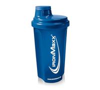 IronMaxx Shaker Proteine - Gourde Musculation avec Bouchon Vissé, Passoire & Échelle de Mesure | Gourde Sport Anti-Fuite Sans BPA, Idéal pour Shakes Protéinés et Pré-Workout | 700ml Bleu Foncé