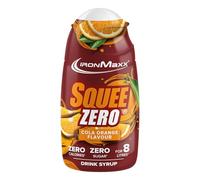 IronMaxx SqueeZero - Sirop sans sucre & zero calorie, Cola Orange 65ml | Boisson sans sucre au goût rafraîchissant | Prépare jusqu’à 8 litres de boisson zero sucre