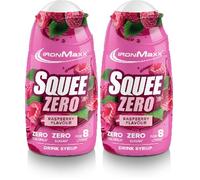 IronMaxx SqueeZero - Sirop sans sucre & zero calorie, Framboise 65ml | Boisson sans sucre au goût rafraîchissant | Prépare jusqu’à 8 litres de boisson zero sucre (Lot de 2)