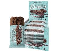 IronMaxx Vegan Protein Brownie - Double Chocolate Chip 12 x 60g | Brownie choco 15 g protéines | Vegan réduit en sucre | Sans huile de palme ni protéines animales