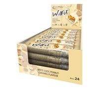 IronMaxx Wafix - White Choc Peanut Caramel 24 x 39 g | Gaufres à haute teneur en protéines avec aliments | Zuckerreduziert & knusprig | Idéal pour les déplacements