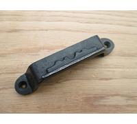 Ironmongery Monde® forgé en fonte Style victorien ancien Jante Serrure à pêne demi-tour garder Gâche 14 Options (à motifs Noir Cire 105 mm x 16 mm x 25 mm (LX Lxh))