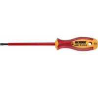 Ironside 120-089 VDE Tournevis plat 5,5x125 IEC/VDE AC 1000V, rouge/jaune