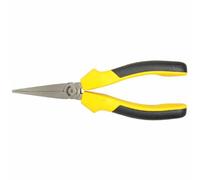 Ironside 121-383 Pince plate 160mm long Poignée 2Comp, noir/jaune/gris argenté