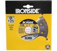 Ironside 241-012 Disque abrasif diamanté 125mm 2,2/10mm Turbo 1000, bord fermé, gris