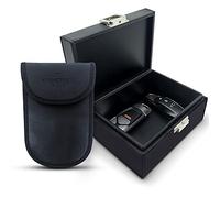Ironstripe Faraday Boîte pour clés de voiture - Boîte de blocage de signal double couche sans vec pochette RFID - Boîte de blocage de signal durable pour clés de voiture