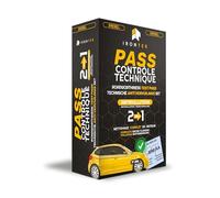 IRONTEK - Pass Contrôle Technique Diesel - Pack pour Nettoyage Complet du Moteur Via Circuit Huile et Circuit Carburant - 1 Traitement d'Huile Moteur 300ml + 1 Nettoyant Injecteur Diesel 300ml