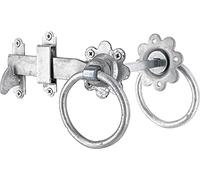 IRONTITE® Loquet de portail à anneau, robuste pour portails en bois, loquet de portail de jardin automatique, idéal pour garder les portails de jardin et les portes fermées, ouvert de chaque côté de
