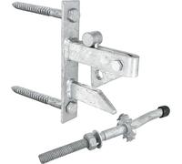IRONTITE® Loquet de portail autobloquant robuste en acier galvanisé pour portails en bois avec gâche, loquet de portail robuste galvanisé à chaud pour usage extérieur.