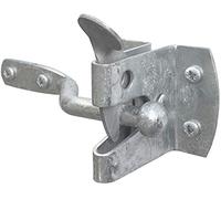 IRONTITE® Loquet de portail de jardin pour portail en bois, galvanisé pour protection contre les intempéries, utilisation extérieure comme loquet de portail et loquet de porte (galvanisé)