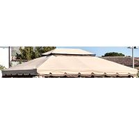 Ironware Top Top Top de Rechange pour tonnelle de Jardin 3 x 4 cm Écru Imperméable