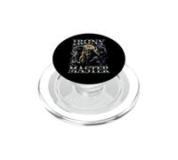 Irony Master Wolf Howling Full Moon Bootleg PopSockets PopGrip pour MagSafe