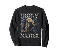 Irony Master Wolf Howling Full Moon Bootleg Sweatshirt
