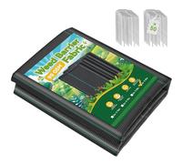 iropro Toiles de Paillage 2m x 25m avec 50 Piquets,50㎡ Geotextile,de Paillage Bache Geotextile Toile Anti Mauvaises Herbes Tissu Perméable à l'eau, Anti Repousse -Bâche Anti Mauvaise Herbe Noir