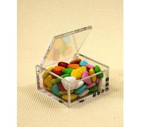 IRPot - 10 X BOÎTE SACHETS À DRAGÉES PLEXIGLAS TRANSPARENT carré
