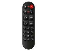 IRRADIO | Télécommande Universelle Simplifiée avec Fonction d'apprentissage et Touches Géantes avec Chiffres, Idéale pour Les Personnes Âgées et Les Enfants, Couleur Noire