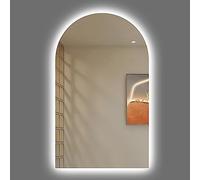 Irregu Miroir de salle de bain LED 50 x 70 cm Décoration murale avec Smart Touch 3 couleurs de lumière Parfait pour les intérieurs modernes Miroir pour la maison