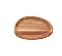 Irregula Plateau de Service Ovale en Bois, 17,5 x 10,8 cm, Plateau à Fruits, pour Fromage, Dessert, Salade, dîner Les collations, Les Desserts aux Fruits(17,5 x 10,8)