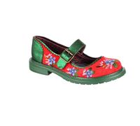 Irregular Choice Femme Hilltop House Semelle de Mocassin, Rouge/Vert, 39 EU
