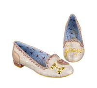 Irregular Choice Femme Luv Ya Ballerines Plates, Ecru, 40 EU