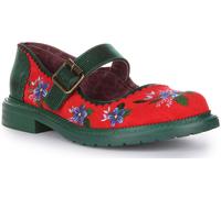Irregular Choice Hilltop House Boucle Florale Femmes Trainer En Rouge EU 36-42