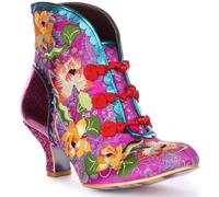 IRREGULAR CHOICE Lotus Eater En Pinkmulti Flora Cheville Mi Talons Taille UK 3 -