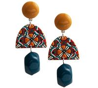 Irrégulières Boucles D'oreilles 1 Paire en Acrylique, Vintage | Style Baroque Décoratif, Légères et Confortables, pour Femmes, Famille et Amies, Noël ou Thanksgiving