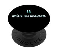 Irrésistible Alsacienne Cadeau Drôle Femme Alsacienne Alsace PopSockets PopGrip Adhésif