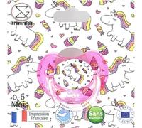 Irreversible Bijoux - Sucette / Tétine Physiologique Design Licorne - Bébés 0-6 Mois - Sans Bpa - Impression Résistant À La Stérilisation - Confort Imal Pour Tous - Idée Cadeau Nouveaux Parents