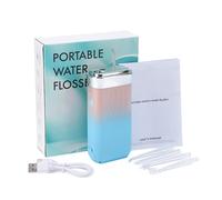 Irrigateur buccal électrique intelligent Portable, hydropulseur, 3 Modes, Jet d'eau dentaire Rechargeable, 4 Jets, nettoyeur de dents Bleu