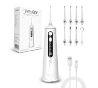 Irrigateur Buccal Portable Aquapik - Irrigateur Dentaire Sans Fil Professionnel 8 Embouts 4 Modes, Étanche IPX7 300 ml, Rechargeable USB-C pour Nettoyage des Dents à la Maison et en Voyage