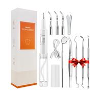 Irrigateur Dentaire Ultrasonique 2 En 1,Détartreur Dentaire,Éliminateur De Tartre,Dissolvant De Plaque Dentaire,Élimination Des Taches De Pierre,Calcul Pour Les Dents - Type White Set