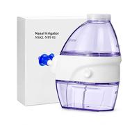 Irrigateur nasal électrique, système de rinçage salin avec deux buses et réservoir d'eau pour un usage quotidien, 1 pièce