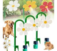 Irrigatore Crazy Daisy, irrigatore a Forma di Margherita danzante rotante a 360° per Prato e Giardino, Divertente Gioco d'acqua per Bambini e cani Che giocano in Giardino (#White*3)