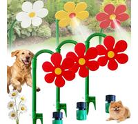 Irrigatore Crazy Daisy, irrigatore a Forma di Margherita danzante rotante a 360° per Prato e Giardino, Divertente Gioco d'acqua per Bambini e cani Che giocano in Giardino (#Red*3)