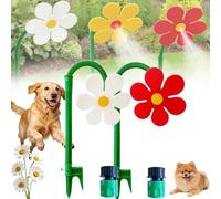 Irrigatore Crazy Daisy, irrigatore a Forma di Margherita danzante rotante a 360° per Prato e Giardino, Divertente Gioco d'acqua per Bambini e cani Che giocano in Giardino (#Red*#White)