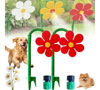 Irrigatore Crazy Daisy, irrigatore a Forma di Margherita danzante rotante a 360° per Prato e Giardino, Divertente Gioco d'acqua per Bambini e cani Che giocano in Giardino (#Red*2)