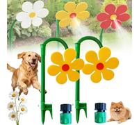 Irrigatore Crazy Daisy, irrigatore a Forma di Margherita danzante rotante a 360° per Prato e Giardino, Divertente Gioco d'acqua per Bambini e cani Che giocano in Giardino (#Yellow*2)