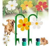 Irrigatore Crazy Daisy, irrigatore a Forma di Margherita danzante rotante a 360° per Prato e Giardino, Divertente Gioco d'acqua per Bambini e cani Che giocano in Giardino (#Yellow*#White)