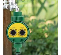 Irrigion Automic Minuterie d'arrosage électronique automatique multifonction avec deux cadrans et contrôle de l'arrosage du jardin 13 x 11 x 10 cm, #905