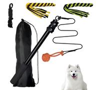 Irritant pour chiens de 150 cm, pour grands chiens, professionnel, jouet extensible avec deux cordes à mâcher et une balle pour entraînement en plein air, coton et alliage d'aluminium, couleur