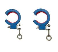 IRSCorp Axe de Serragede Câble Réglable Rouleau de Chemin de Câbles Poulie de Traction de Fil pour Chantier Rails Intérieurs (Bleu 2pcs, (Sans Mousqueton))