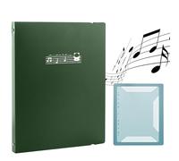 Irtyif Dossier De Rangement Pour Partitions De Musique Format A4,Classeur A4 Pour Partitions De Musique,Chemises Pour Partitions,30 Pochettes Classeur Musique En Plastique Pour Chorale Piano(Vert)
