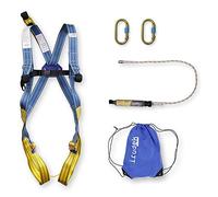 Irudek KIT APENINOS - Kit Antichute Certifié - EN 361 / EN 355 / EN 362 - Harnais + Absorbeur d’Énergie + 2 Mousquetons - 140 kg - EPI Travail en Hauteur