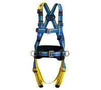 Irudek Light Plus 4 - Harnais antichute en polyester bleu pour travailleurs en hauteur (tous genres) - Facile à utiliser - 1,2 kg